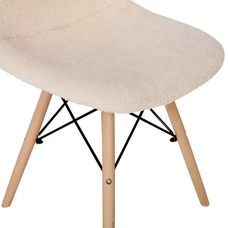 Merrick Lane Set of 2 Lyon Faux Shearling Accent Chairs, Modern Accent Chair For Bedroom, Entryway, and Living Room