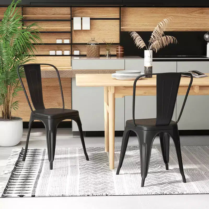 Costway 18 High Back Bar Stools Set of 4 with Removable Backrest for Cafe Bar Black/Gun Gray