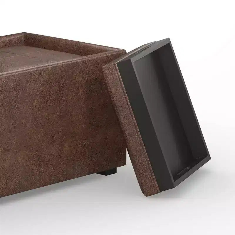 5pc Franklin Storage Ottoman and benches Distressed - WyndenHall
