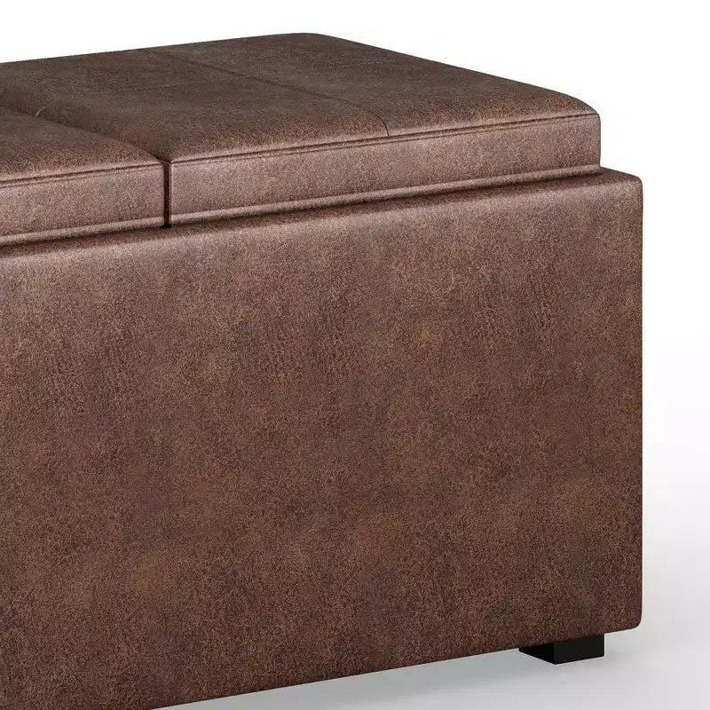 5pc Franklin Storage Ottoman and benches Distressed - WyndenHall