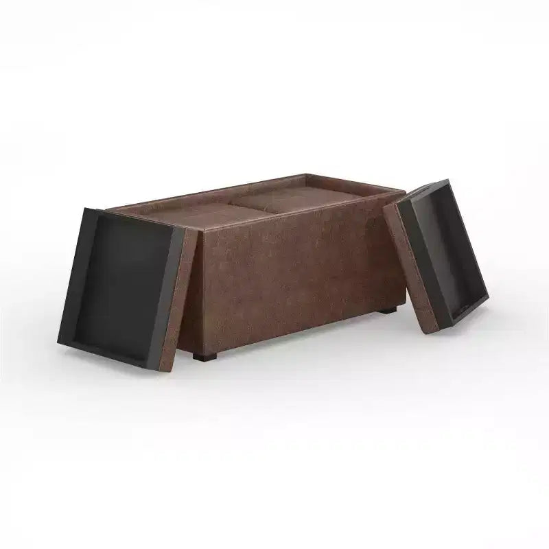 5pc Franklin Storage Ottoman and benches Distressed - WyndenHall