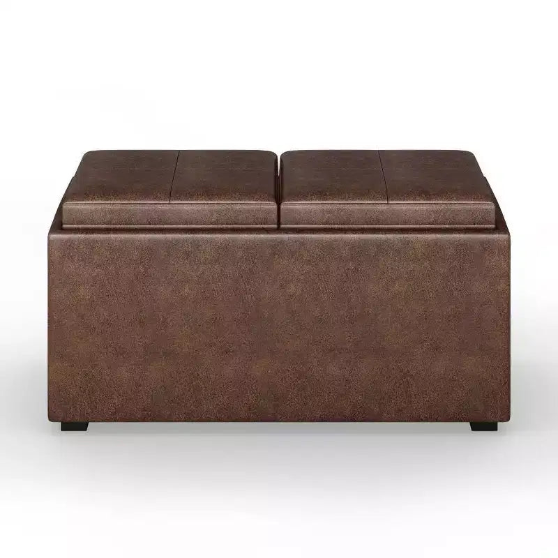 5pc Franklin Storage Ottoman and benches Distressed - WyndenHall