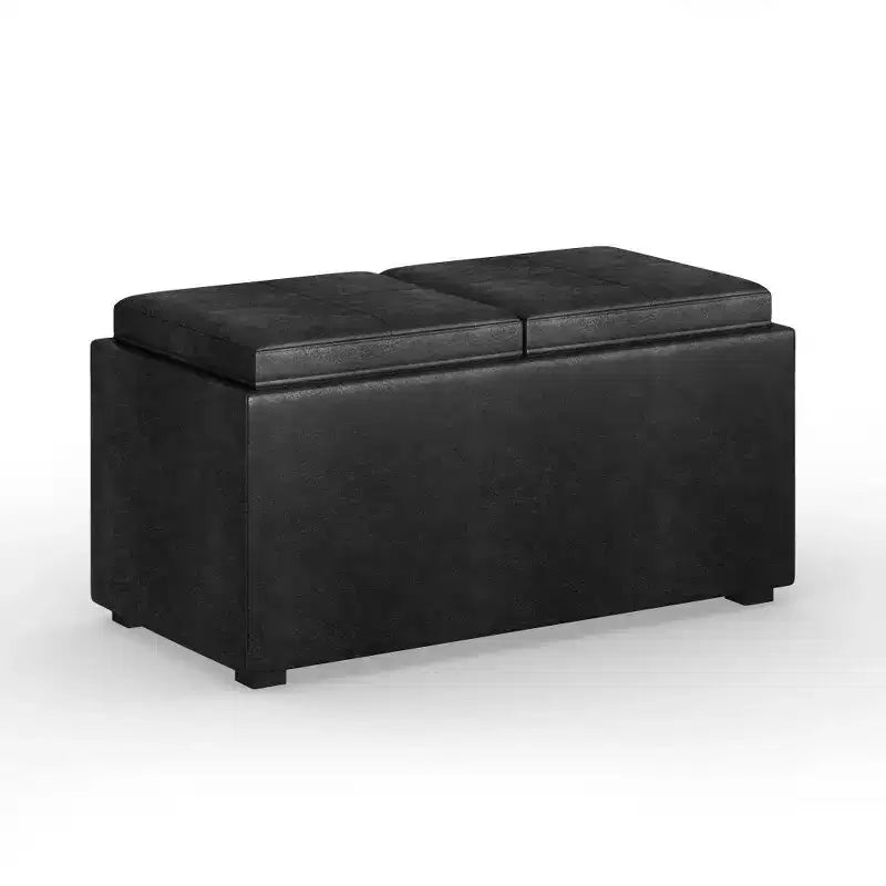 5pc Franklin Storage Ottoman and benches Distressed - WyndenHall