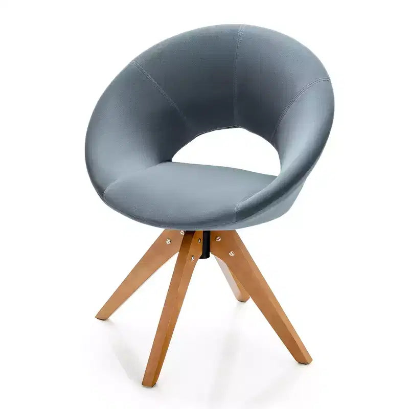 Fauteuil pivotant moderne du milieu du siècle Costway, fauteuil d'appoint en tissu velours pour salon rose/bleu/vert/gris