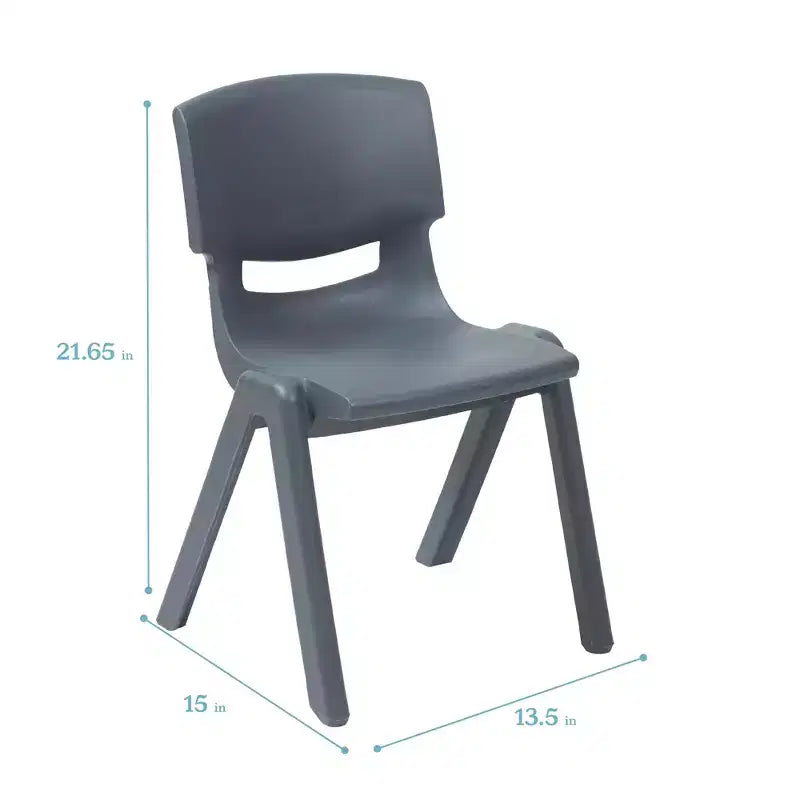 12in Plastic School Stack Chair 4-Pack