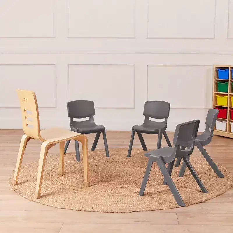 12in Plastic School Stack Chair 4-Pack