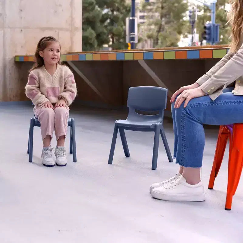 12in Plastic School Stack Chair 4-Pack