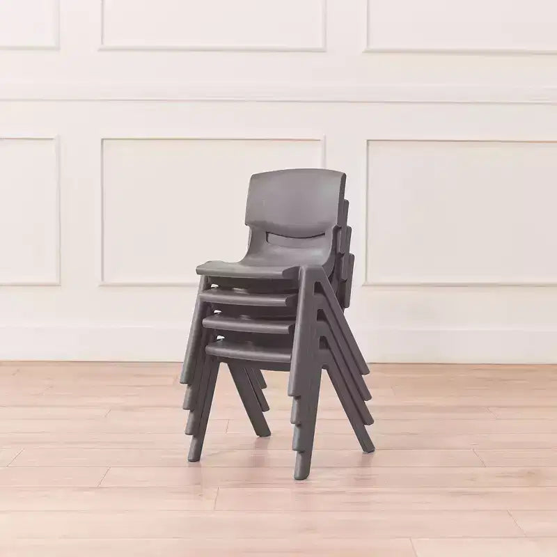 12in Plastic School Stack Chair 4-Pack