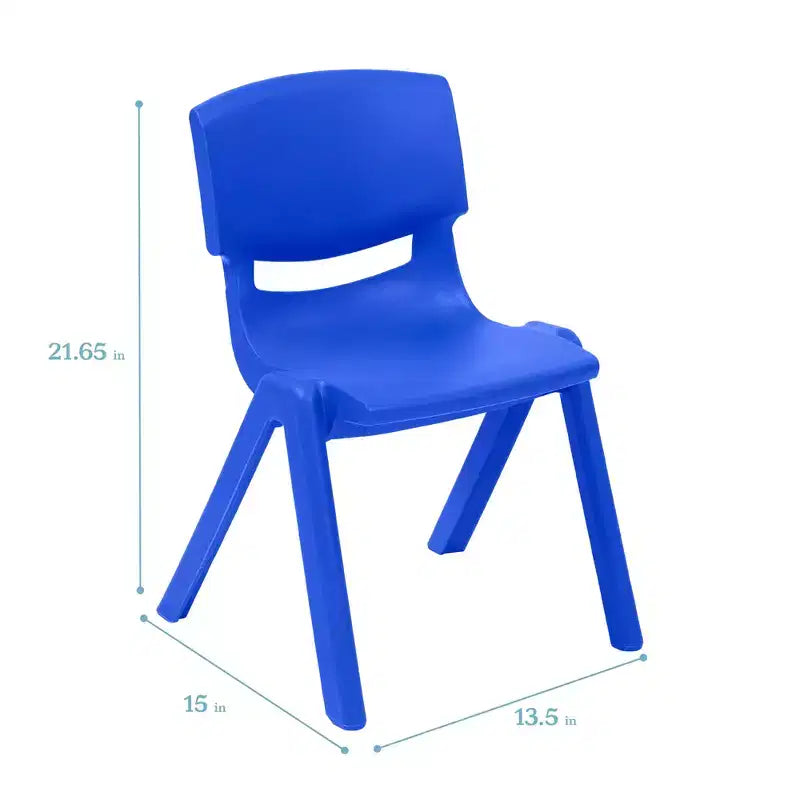 12in Plastic School Stack Chair 4-Pack