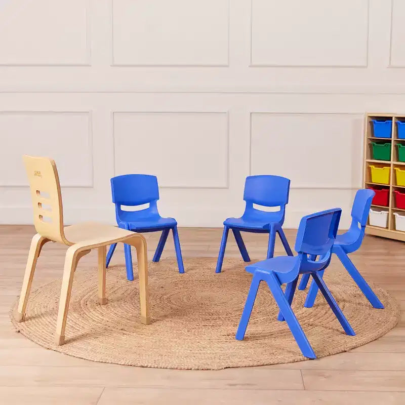12in Plastic School Stack Chair 4-Pack