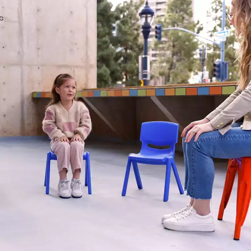 12in Plastic School Stack Chair 4-Pack