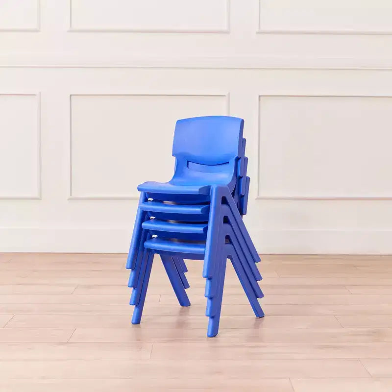 12in Plastic School Stack Chair 4-Pack