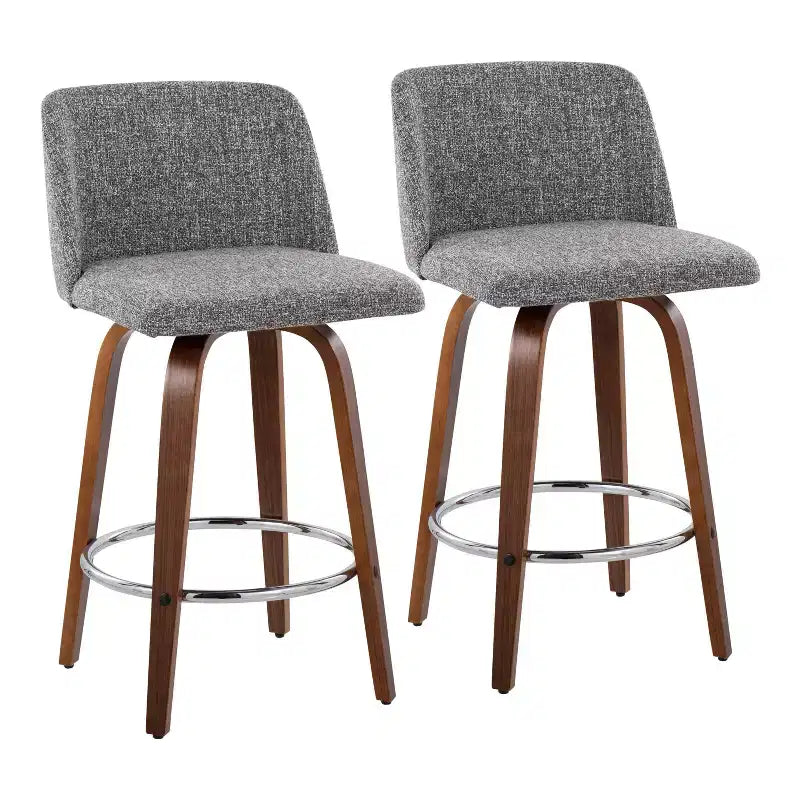 Ensemble de 2 tabourets de bar hauteur comptoir rembourrés Toriano - Lumisource