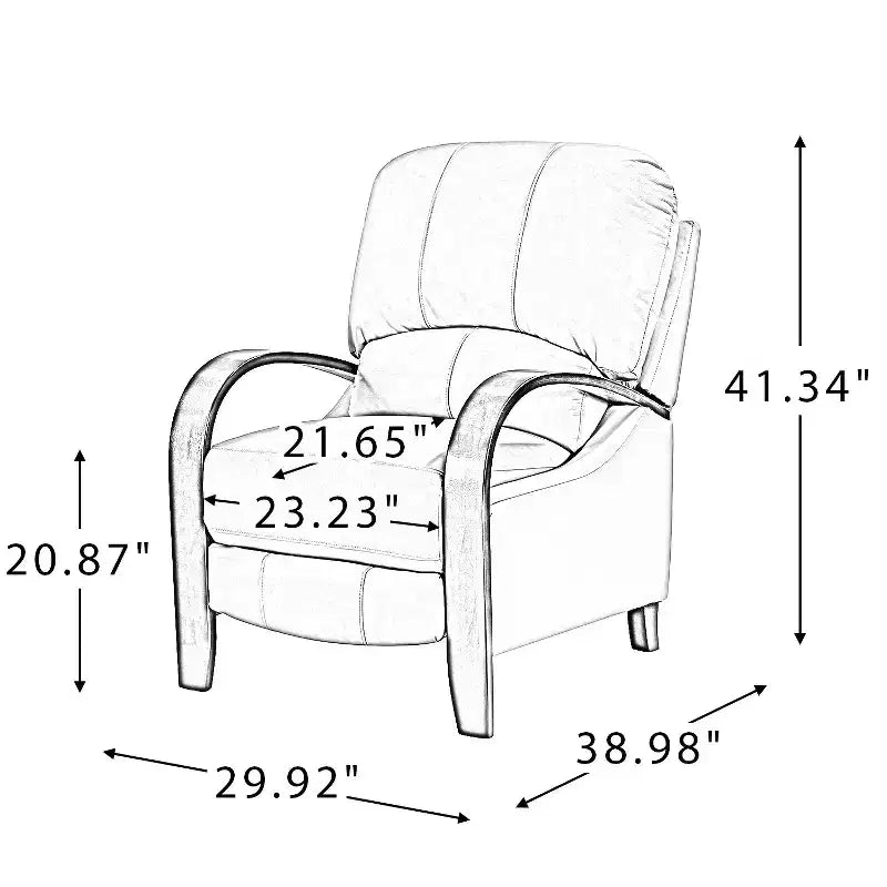Set of 2 Alexandra Genuine Leather Manual Recliner| ART OF LIVING DESIGNS
