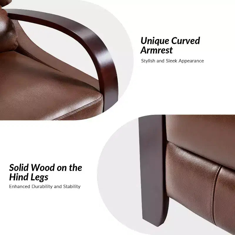 Set of 2 Alexandra Genuine Leather Manual Recliner| ART OF LIVING DESIGNS