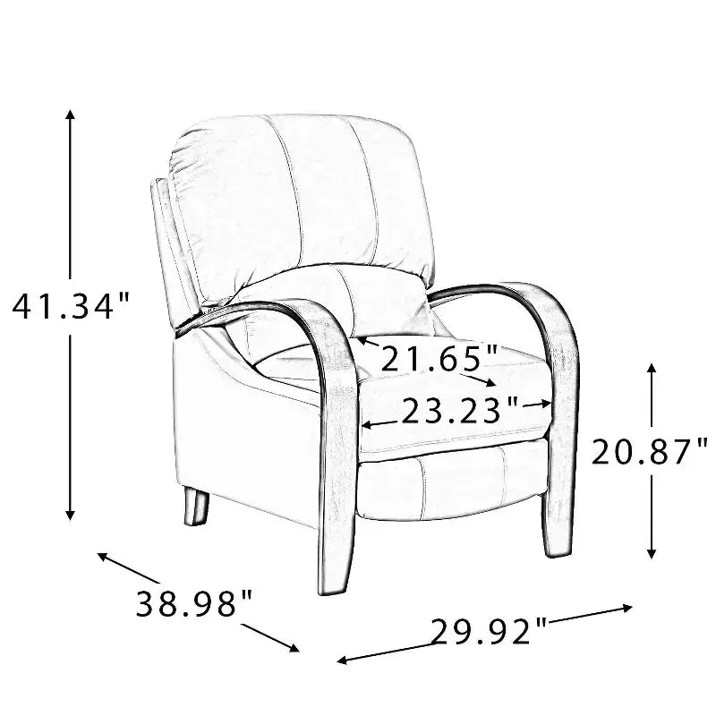 Set of 2 Alexandra Genuine Leather Manual Recliner| ART OF LIVING DESIGNS
