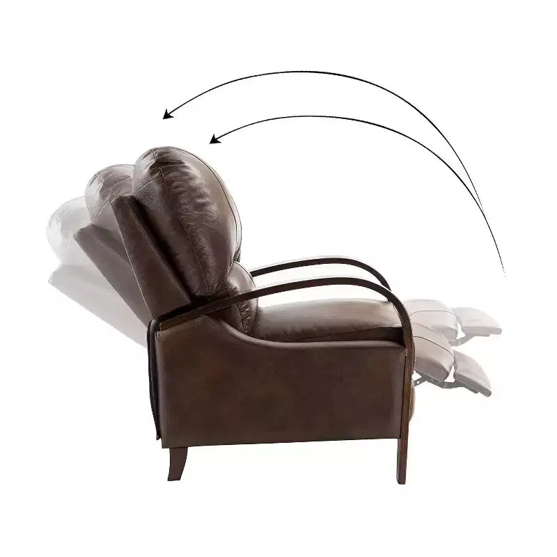 Set of 2 Alexandra Genuine Leather Manual Recliner| ART OF LIVING DESIGNS