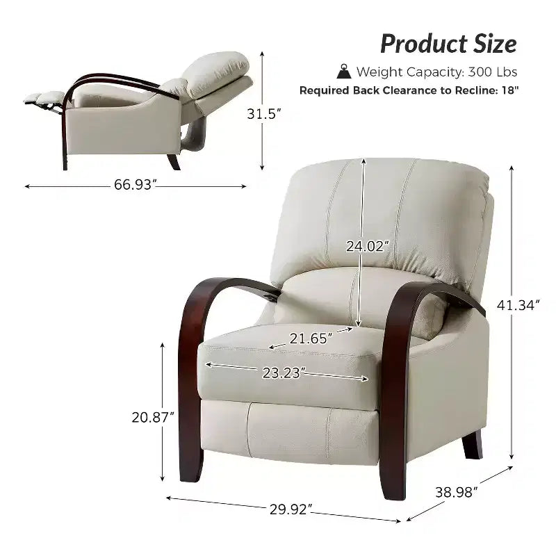 Set of 2 Alexandra Genuine Leather Manual Recliner| ART OF LIVING DESIGNS