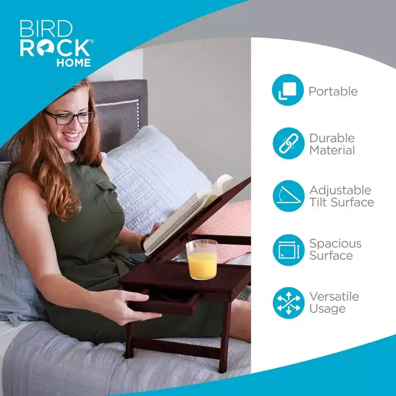 BirdRock Home Bamboo Laptop Bed Lap Tray - Natural
