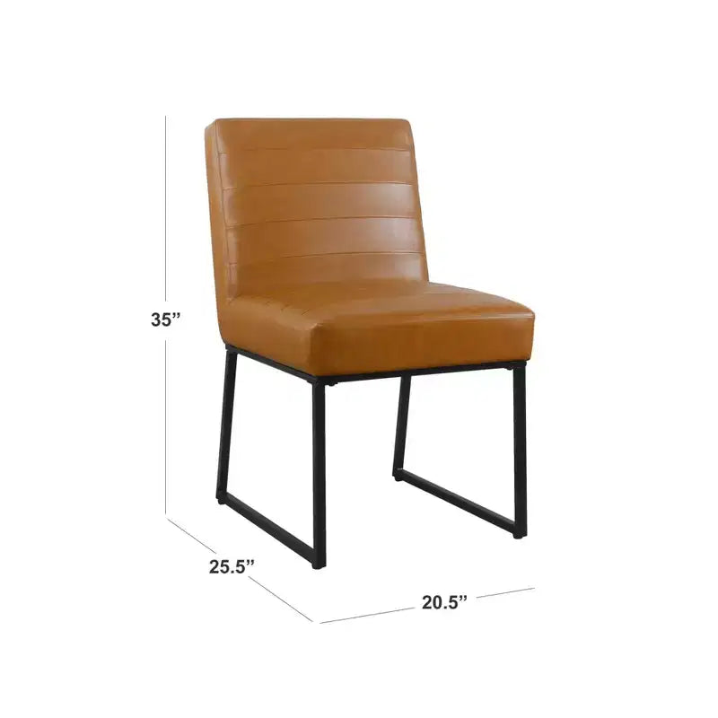 Channeled Metal Dining Chair - HomePop