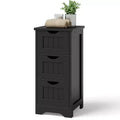 Costway Bathroom Floor Cabinet Freestanding Storage Organizer w/ 3 Drawers