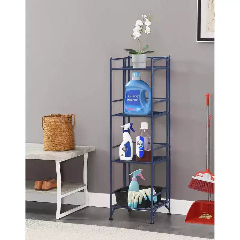 44.75 Xtra Storage 4 Tier Folding Metal Shelf - Breighton Home