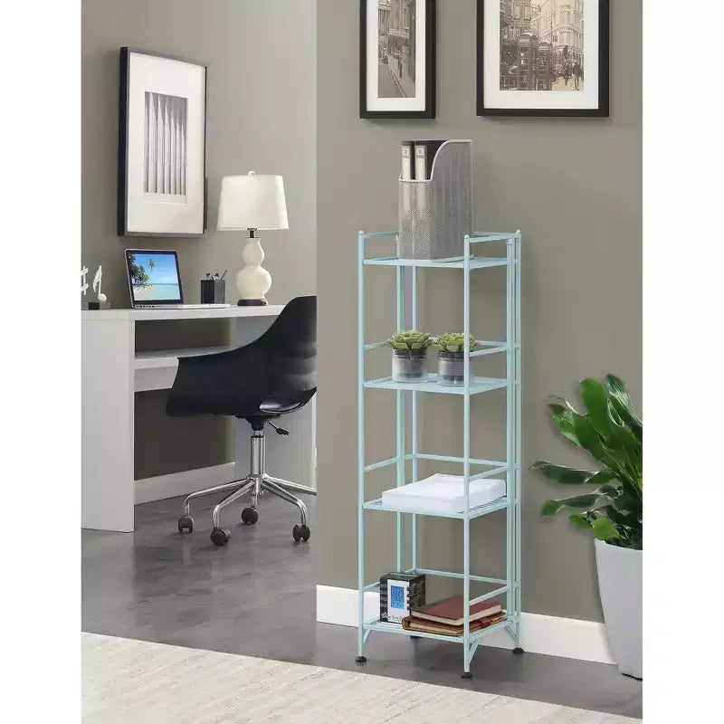 44.75 Xtra Storage 4 Tier Folding Metal Shelf - Breighton Home