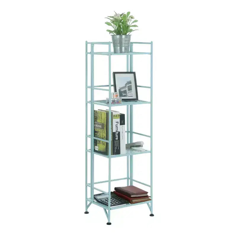 44.75 Xtra Storage 4 Tier Folding Metal Shelf - Breighton Home