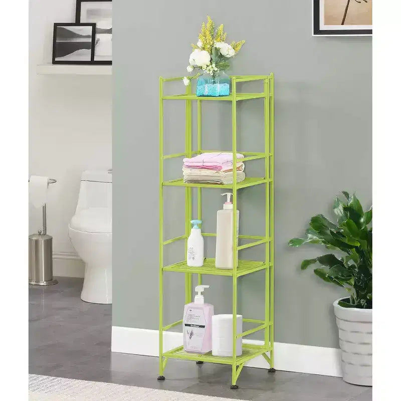 44.75 Xtra Storage 4 Tier Folding Metal Shelf - Breighton Home