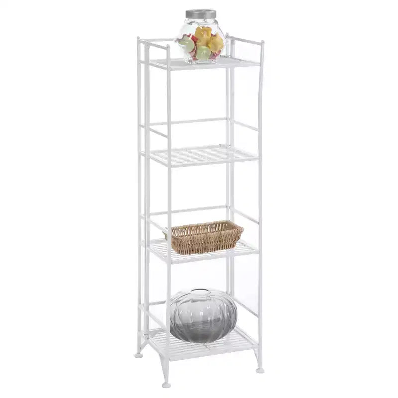 44.75 Xtra Storage 4 Tier Folding Metal Shelf - Breighton Home