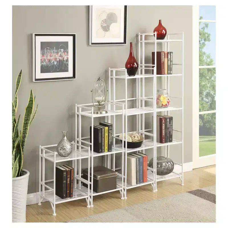 44.75 Xtra Storage 4 Tier Folding Metal Shelf - Breighton Home