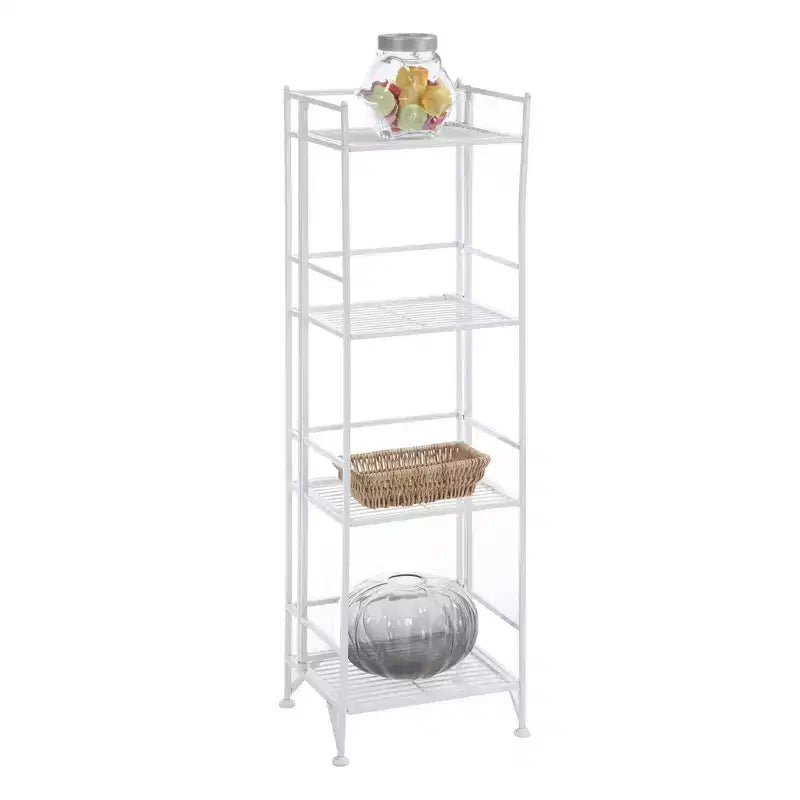 44.75 Xtra Storage 4 Tier Folding Metal Shelf - Breighton Home