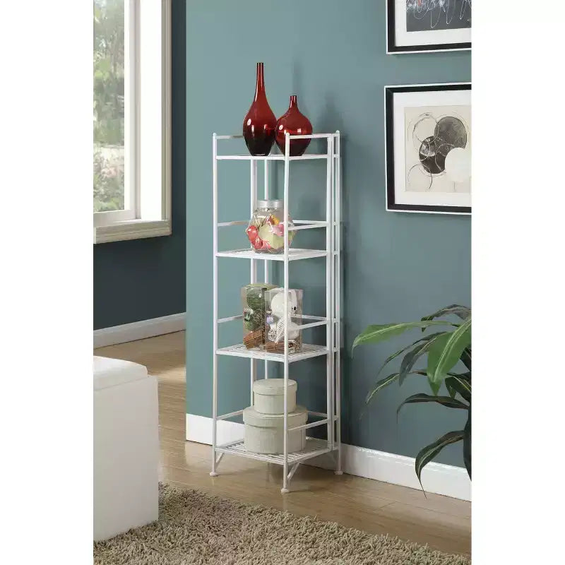 44.75 Xtra Storage 4 Tier Folding Metal Shelf - Breighton Home