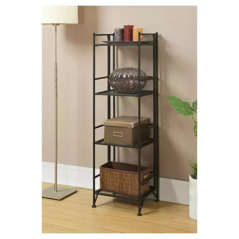 44.75 Xtra Storage 4 Tier Folding Metal Shelf - Breighton Home