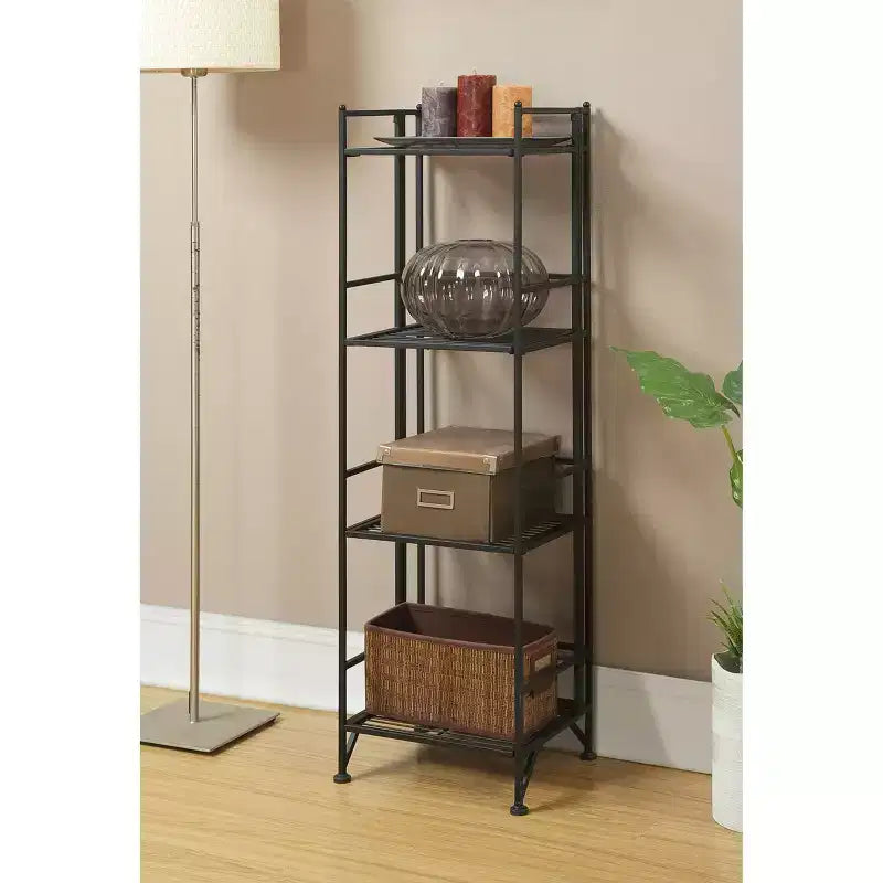 44.75 Xtra Storage 4 Tier Folding Metal Shelf - Breighton Home