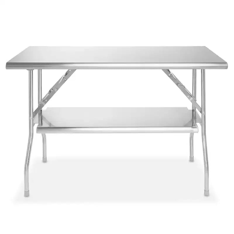 GRIDMANN 48 x 24 Inch Stainless Steel Folding Tables, NSF Certified Kitchen Prep Table