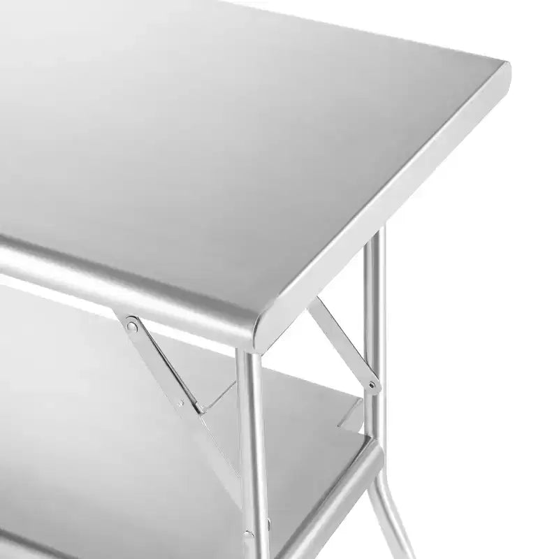 GRIDMANN 48 x 24 Inch Stainless Steel Folding Tables, NSF Certified Kitchen Prep Table