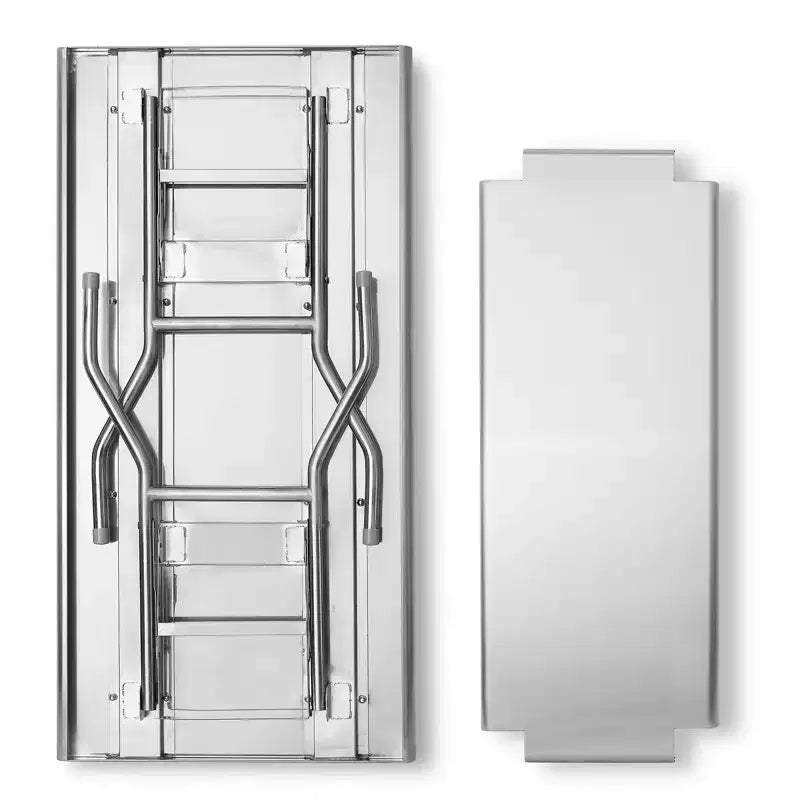 GRIDMANN 48 x 24 Inch Stainless Steel Folding Tables, NSF Certified Kitchen Prep Table
