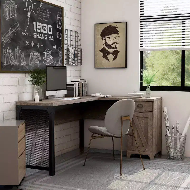 24/7 Shop At Home Nackimen L Shaped Desk