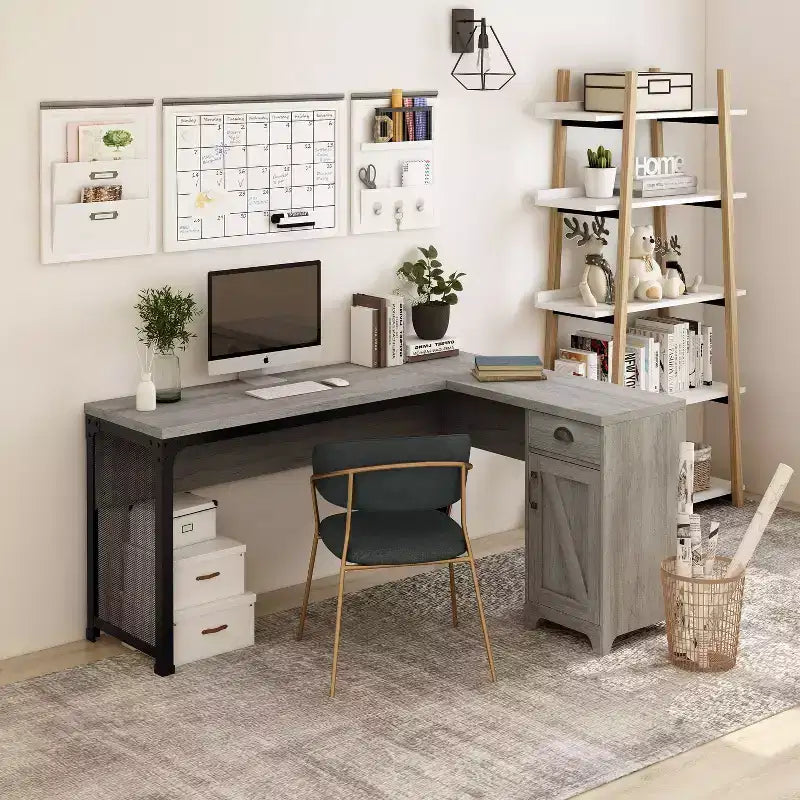 24/7 Shop At Home Nackimen L Shaped Desk