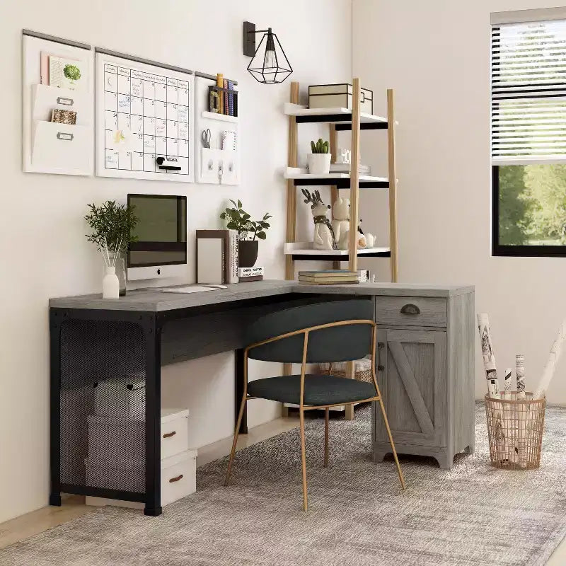 24/7 Shop At Home Nackimen L Shaped Desk