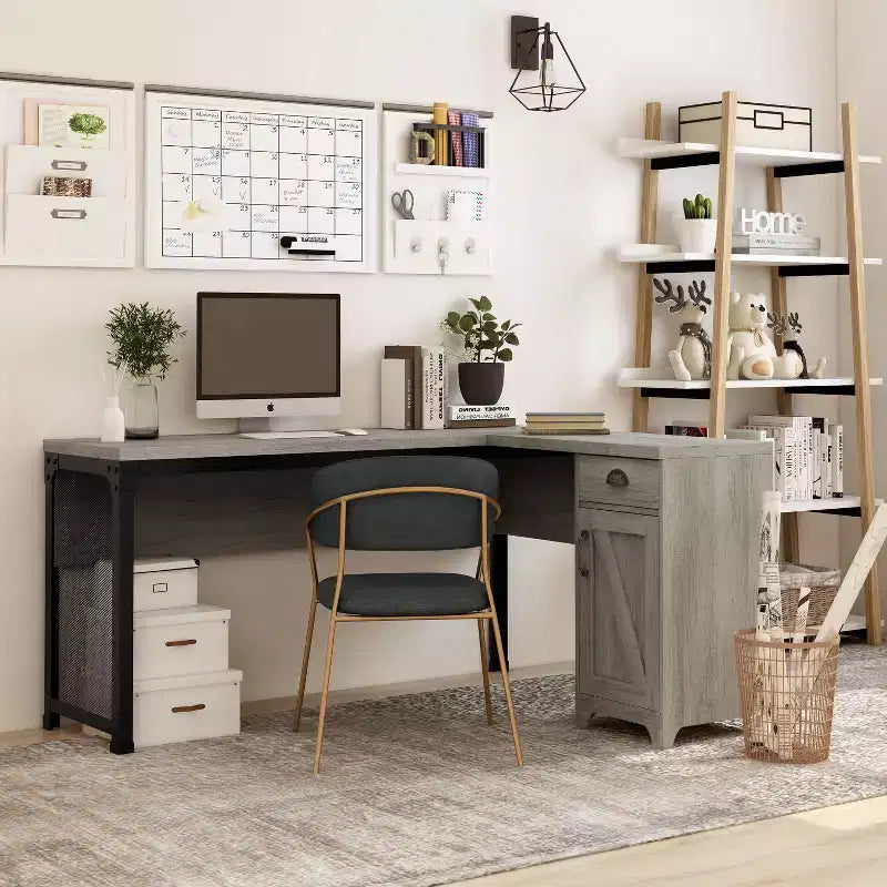 24/7 Shop At Home Nackimen L Shaped Desk