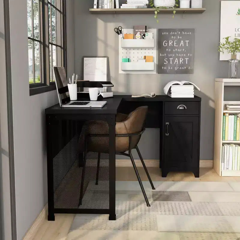 24/7 Shop At Home Nackimen L Shaped Desk