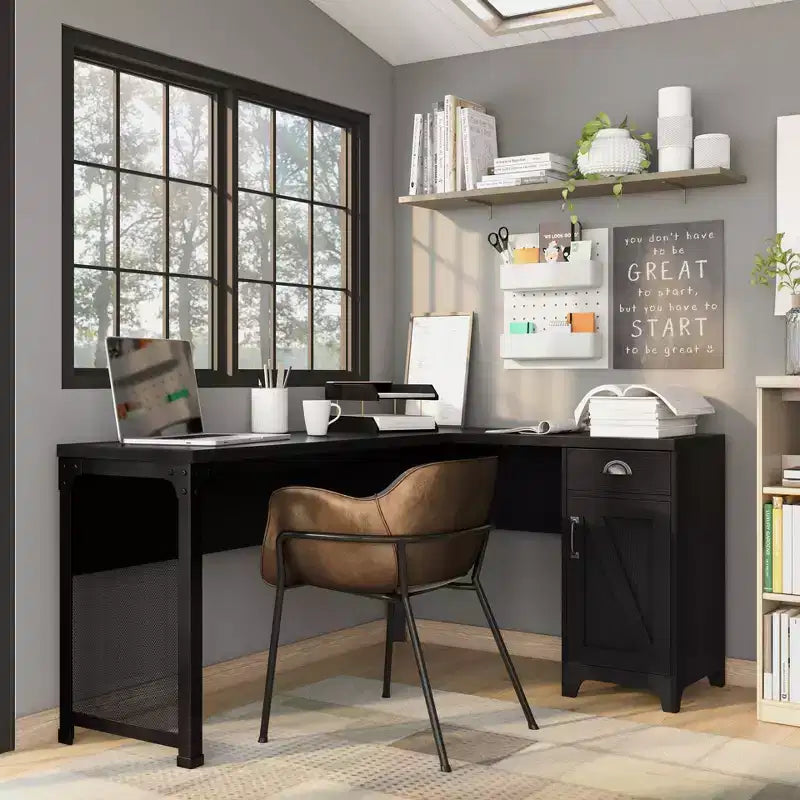 24/7 Shop At Home Nackimen L Shaped Desk