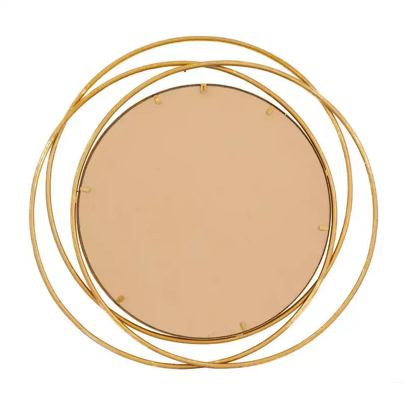 Metal Overlapping Circle Frame Wall Mirror- Olivia & May