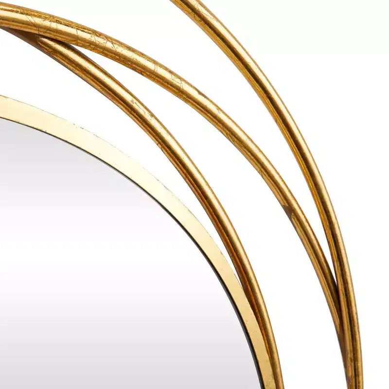 Metal Overlapping Circle Frame Wall Mirror- Olivia & May