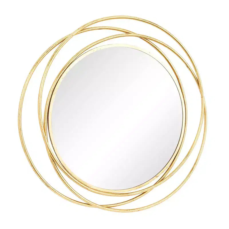 Metal Overlapping Circle Frame Wall Mirror- Olivia & May