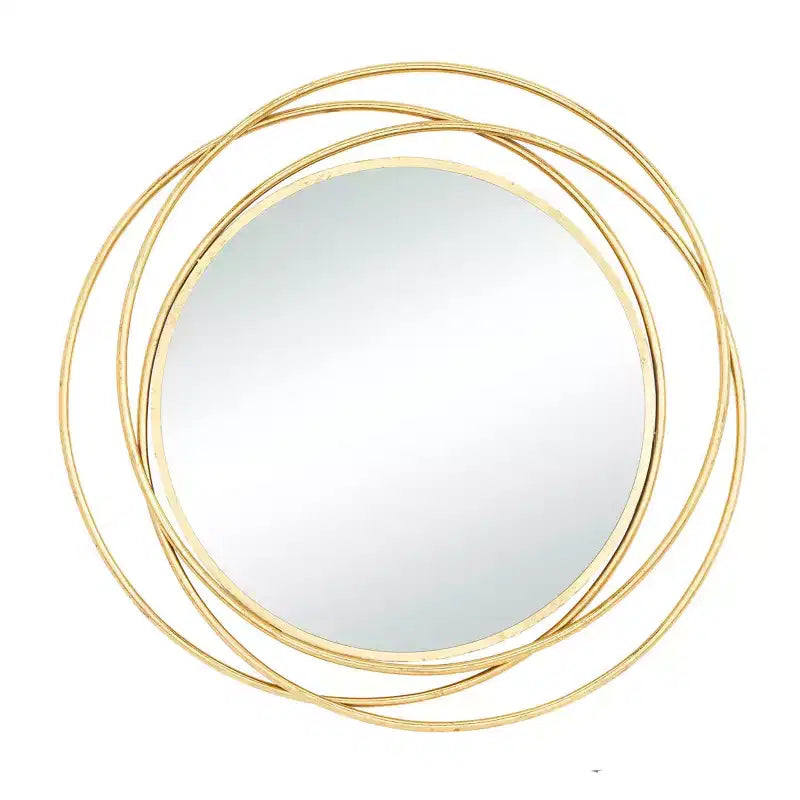Metal Overlapping Circle Frame Wall Mirror- Olivia & May