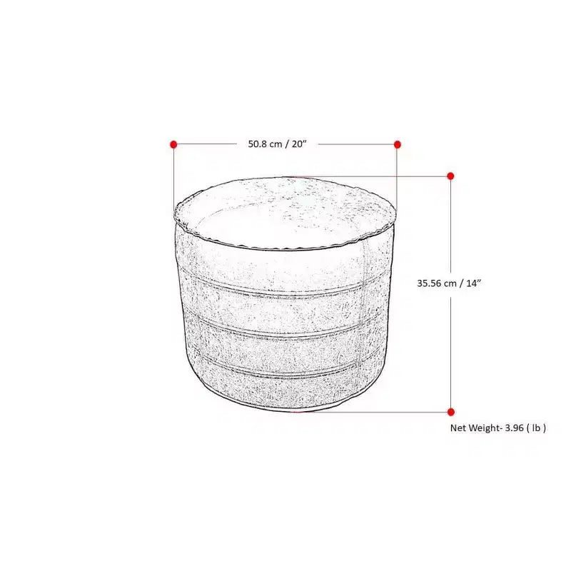 20 Wendal Round Pouf - WyndenHall