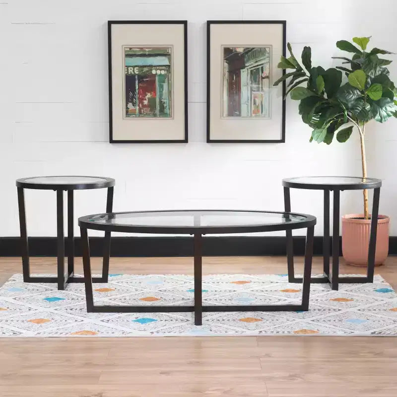 3pc Beecher Coffee and End Table Set - Powell